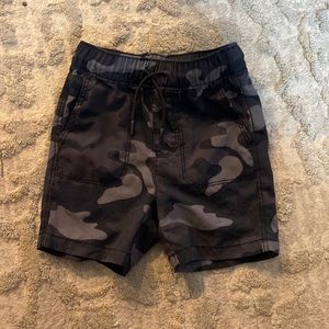 Black camo shorts
